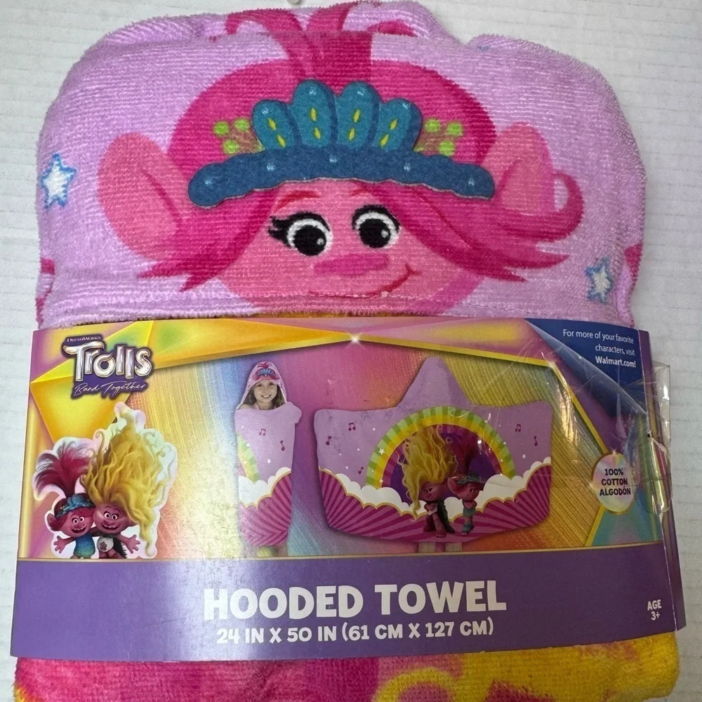 Trolls Poppy Kids Cotton Hooded Towel